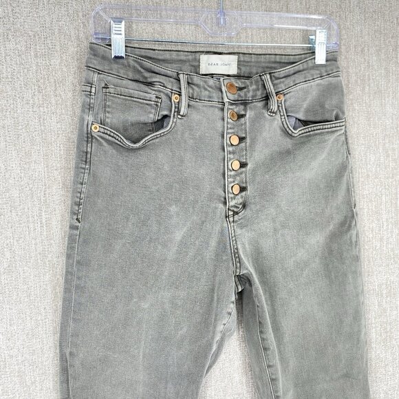 Dear John Button Fly Stella Super High Rise Crop Jeans Stretch‎ Faded - Picture 5 of 14
